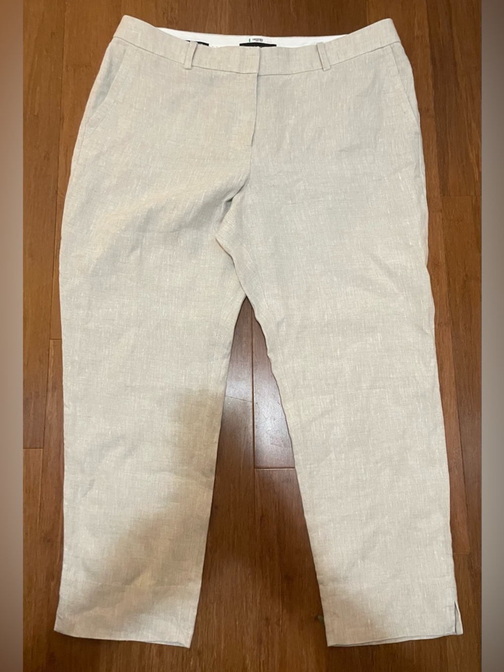 Talbots Pants Lightweight Summer Casual Linen Slim Ankle 12 Petite